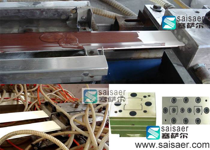 PVC profile extrusion line